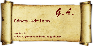 Gáncs Adrienn névjegykártya