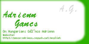 adrienn gancs business card